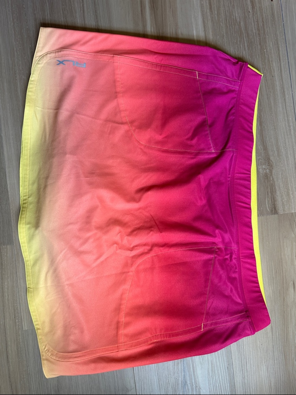GOLF SKIRT. Ralph Lauren RLX Pink & Yellow Athletic Skort